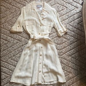 Vintage Linen Max Mara Safari Dress